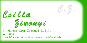 csilla zimonyi business card